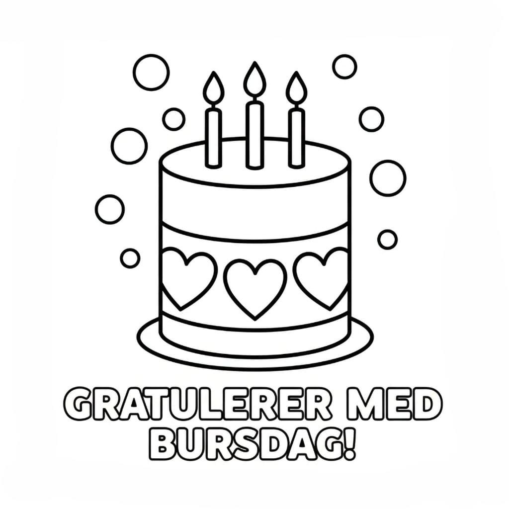 Gratis av bursdag fargelegging