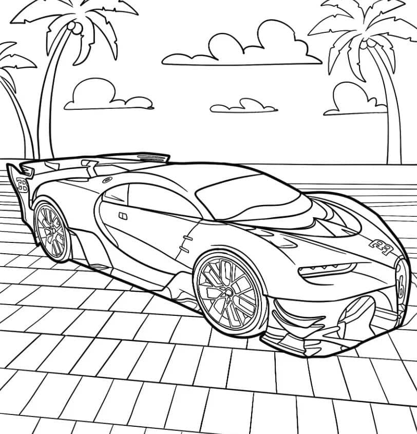 Gratis Bugatti utskrivbar fargelegging