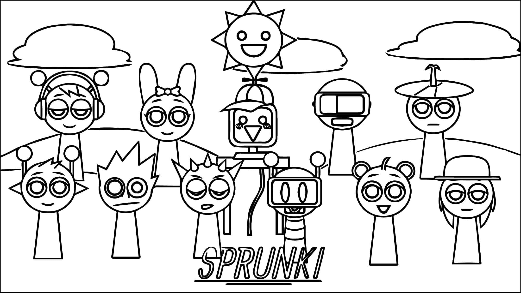 Gratis Incredibox Sprunki fargelegging