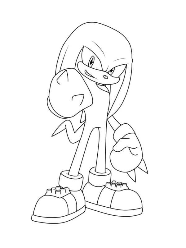 Gratis Knuckles fargelegging Gratis Knuckles fargelegging