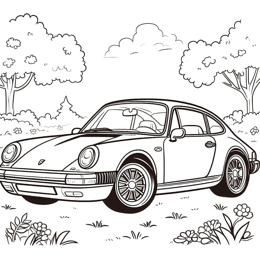 Gratis Porsche-bil fargelegging