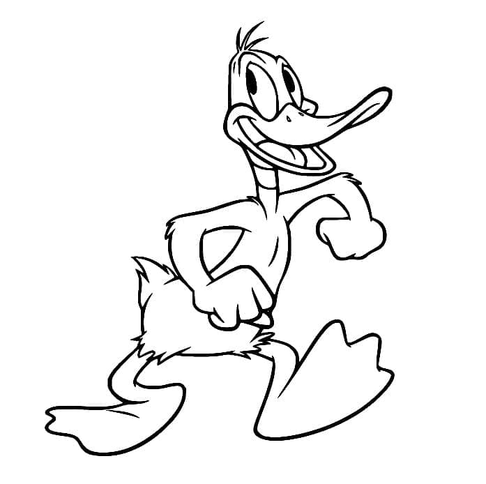 Gratis utskrivbar Daffy Duck fargelegging
