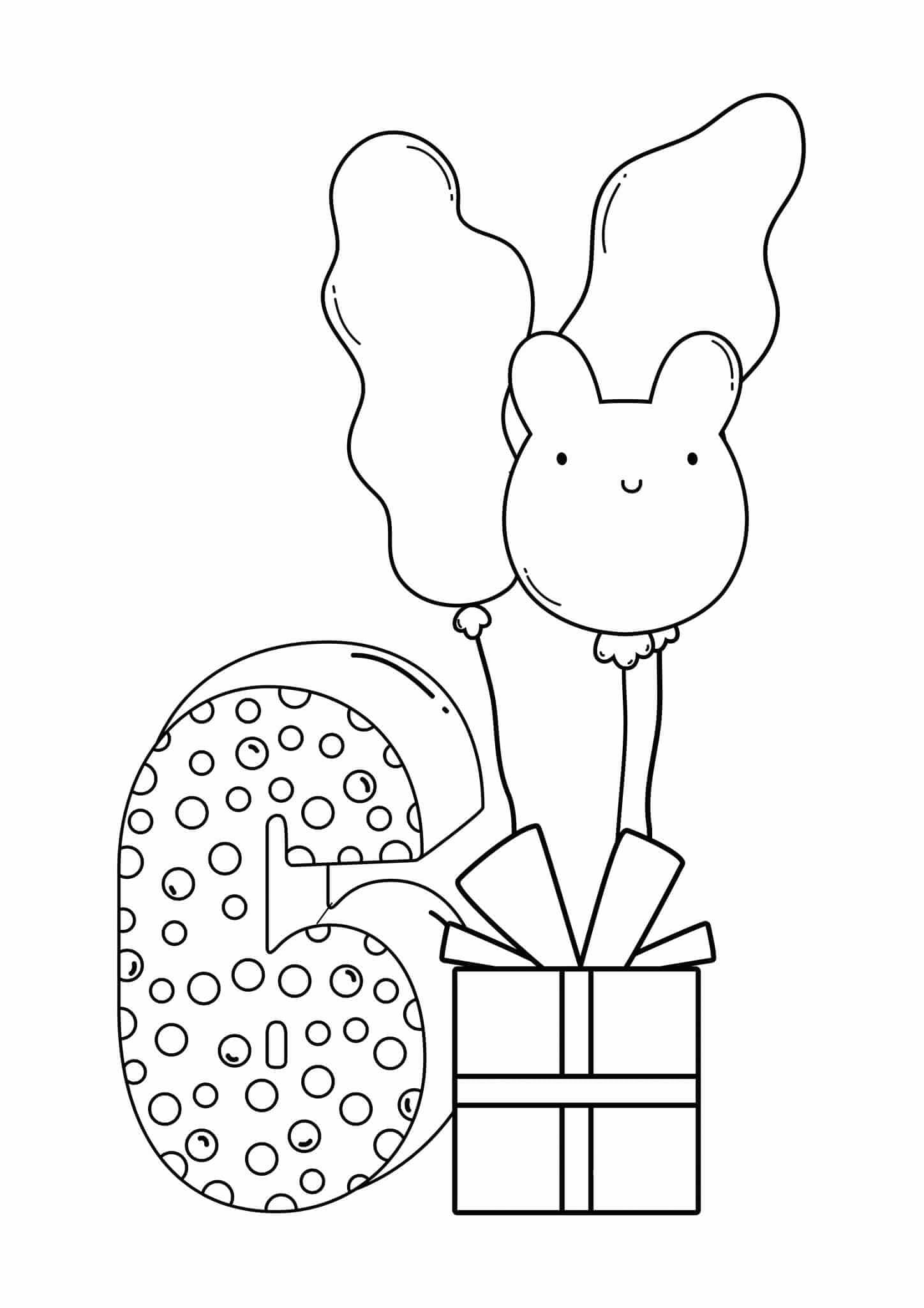 Gratulerer med Bursdag 6 år gammel fargelegging