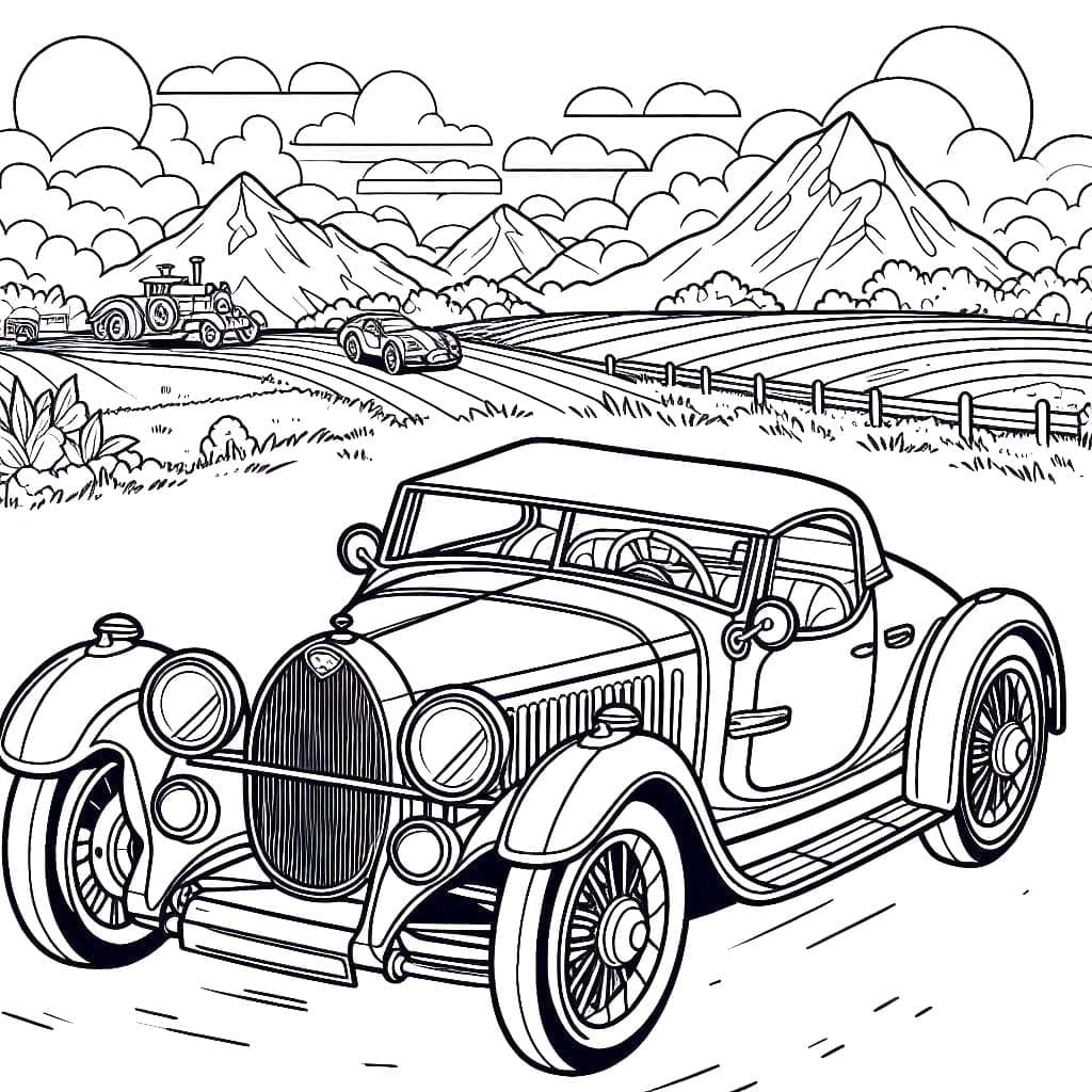 Grunnleggende Bugatti tegning fargelegging