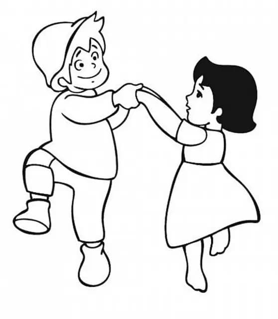 Heidi og Peter fargelegging