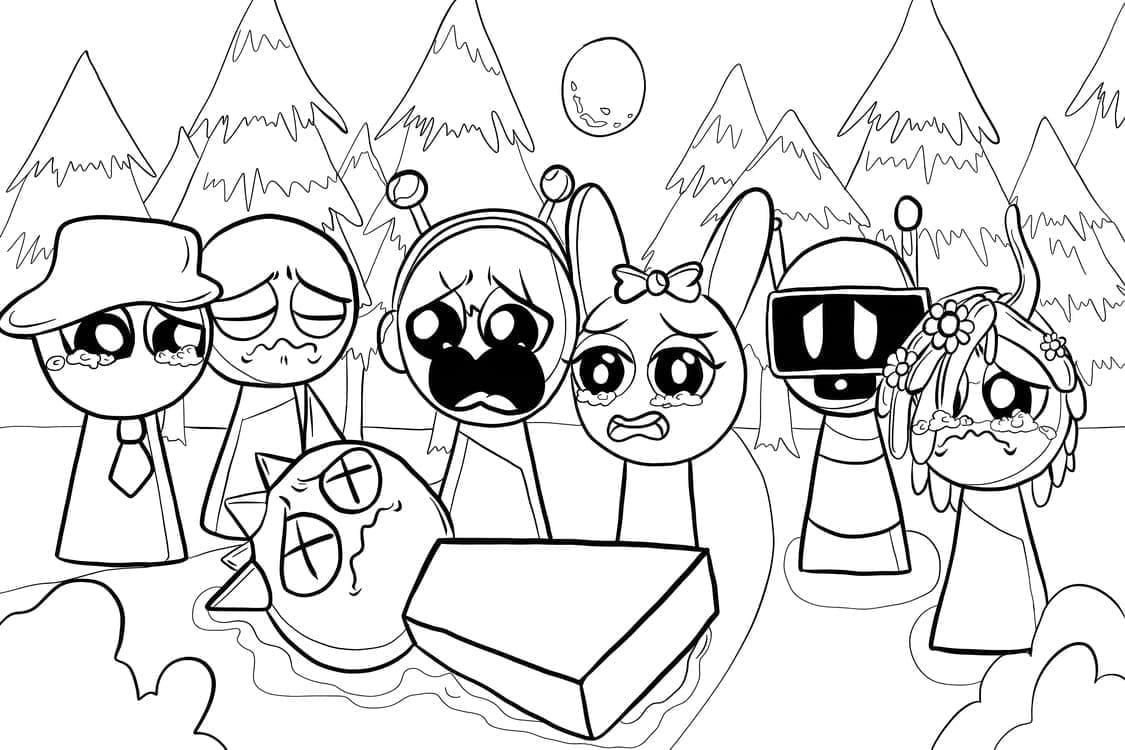 Incredibox Sprunki bilde fargelegging