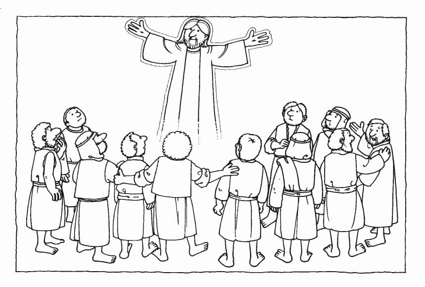 Jesu himmelfart fargelegging