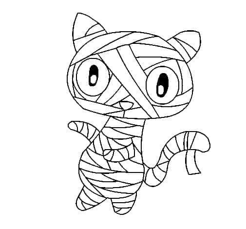 Katte Mumie fargelegging Katte Mumie fargelegging