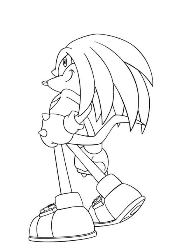 Knuckles gratis å bruke fargelegging Knuckles gratis å bruke fargelegging