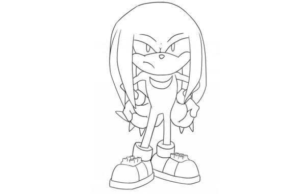 Knuckles Gratis Grafikk fargelegging Knuckles Gratis Grafikk fargelegging