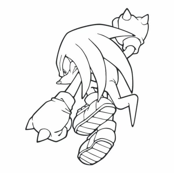 Knuckles Gratis idé fargelegging Knuckles Gratis idé fargelegging