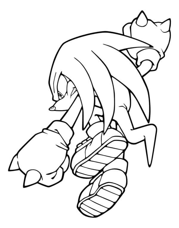 Knuckles høydehopp fargelegging Knuckles høydehopp fargelegging