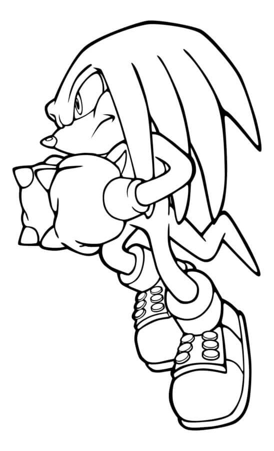 Knuckles Klar til kamp fargelegging Knuckles Klar til kamp fargelegging