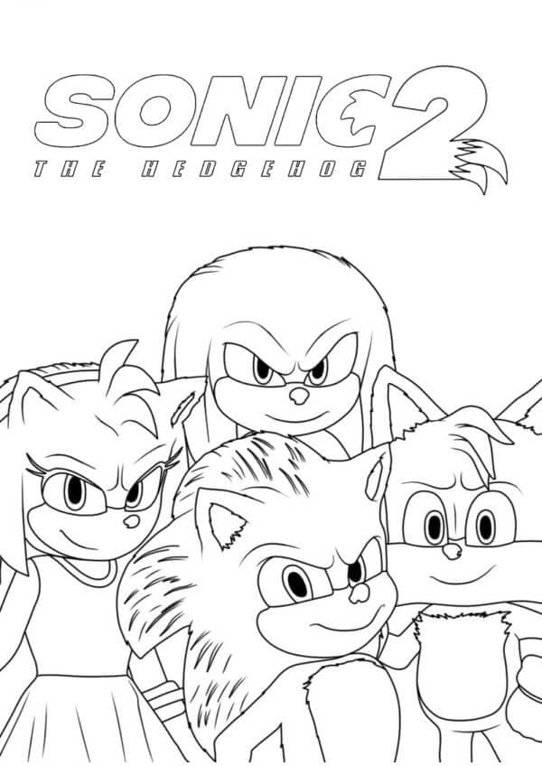 Knuckles og venner fargelegging Knuckles og venner fargelegging