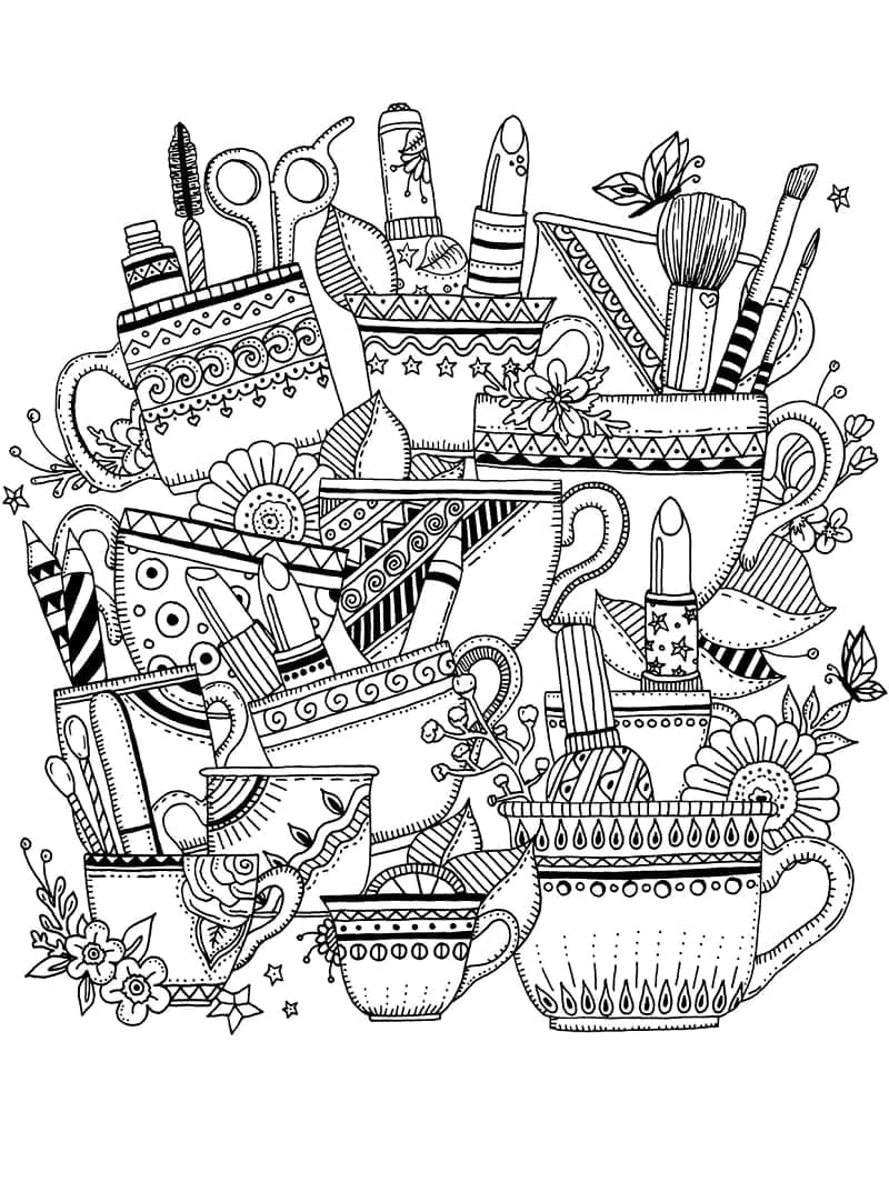 Kopper Zentangle fargelegging