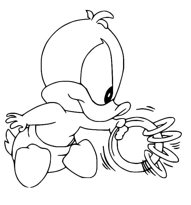 Lille Daffy Duck baby fargelegging