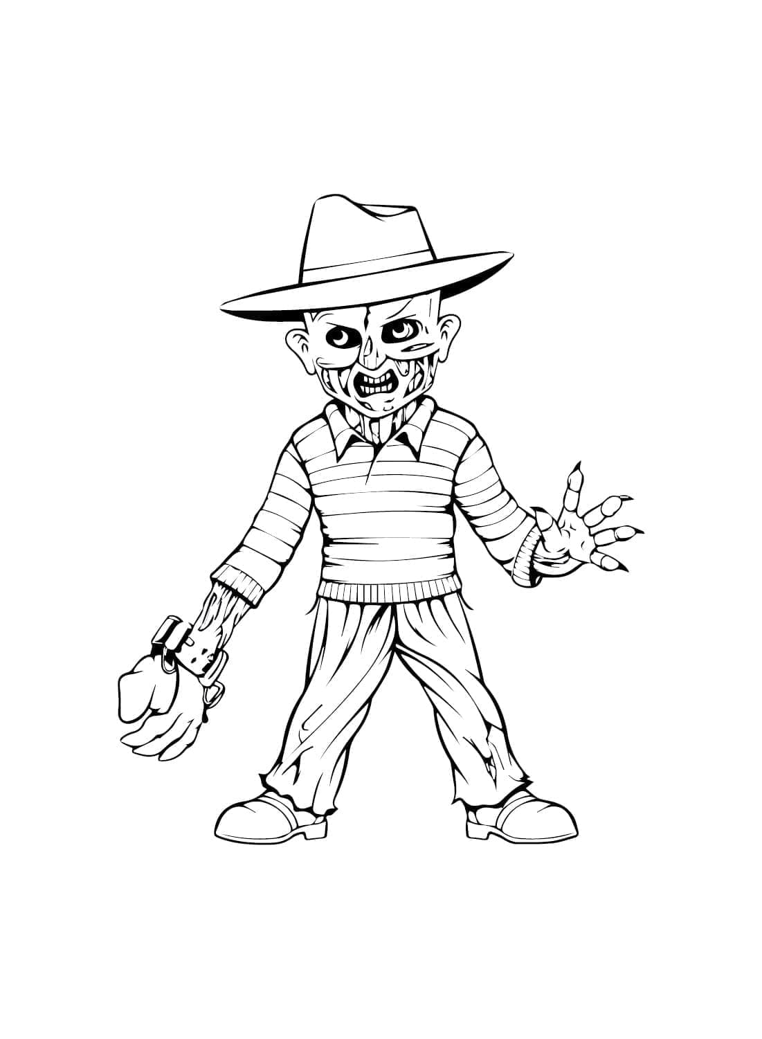 Lille Freddy Krueger fargelegging