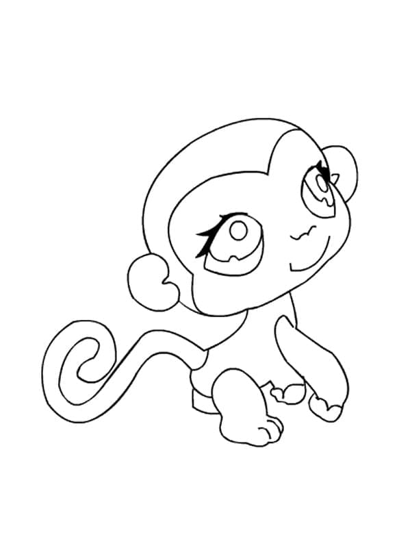 Littlest Pet Shop ape fargelegging