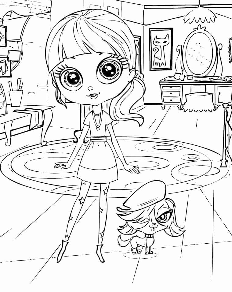 Littlest Pet Shop Blythe og Zoe fargelegging