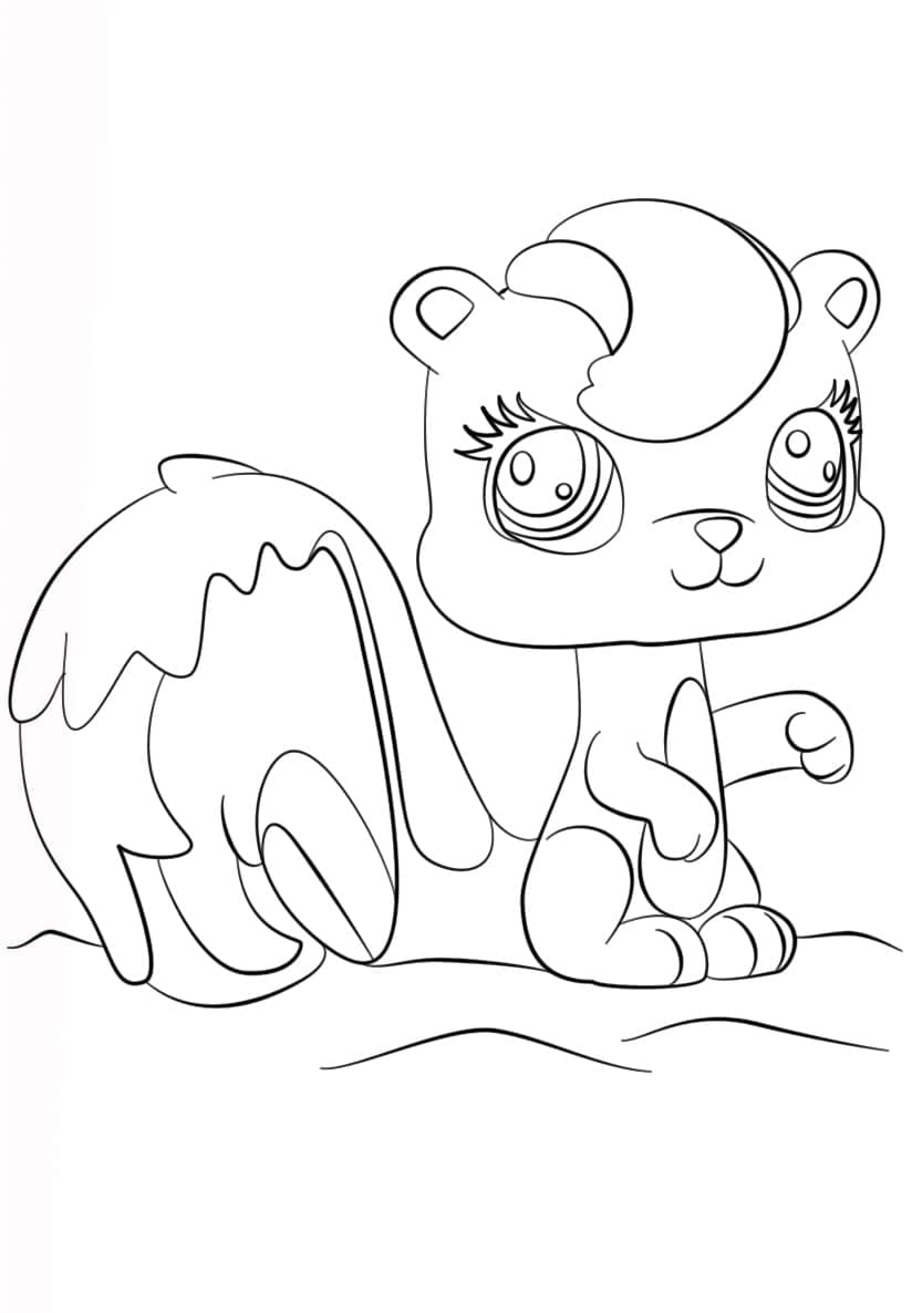 Littlest Pet Shop ekorn fargelegging