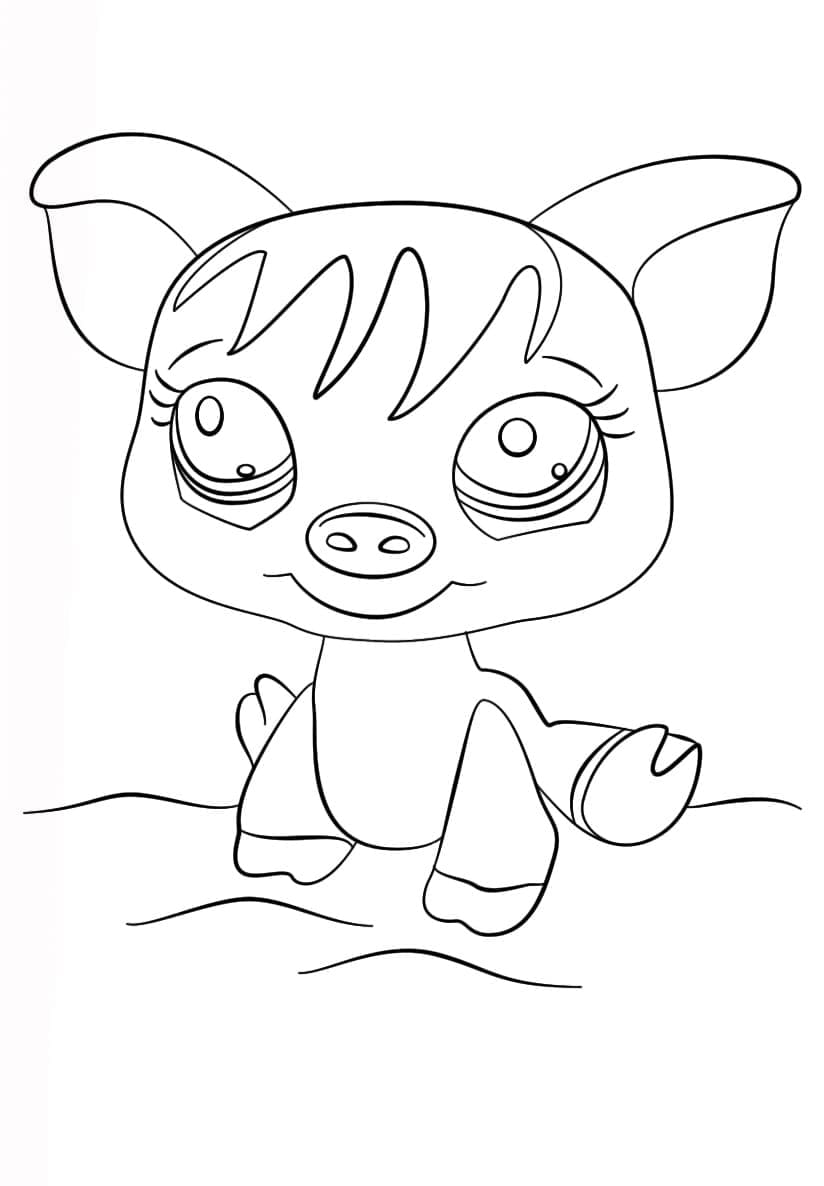 Littlest Pet Shop-grisen fargelegging