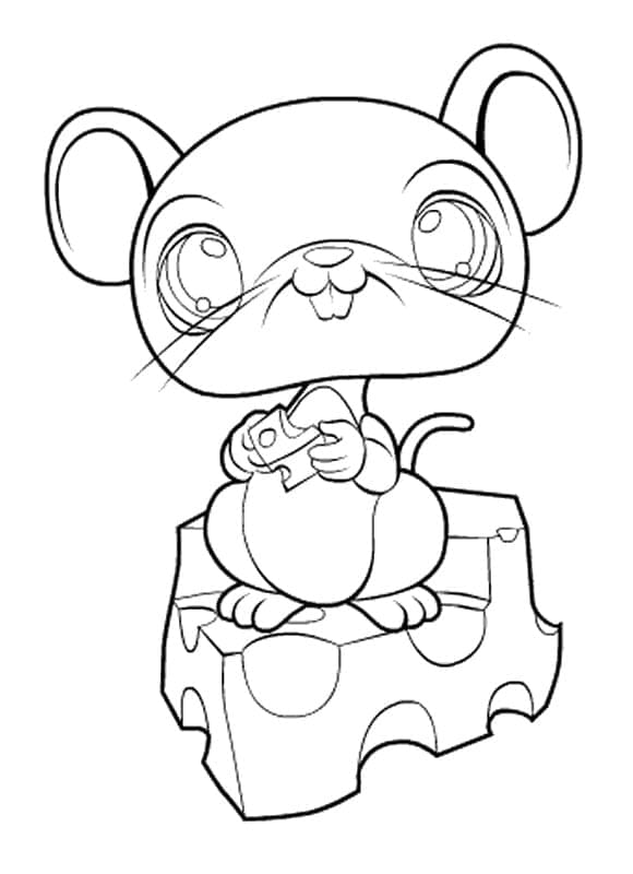 Littlest Pet Shop mus fargelegging