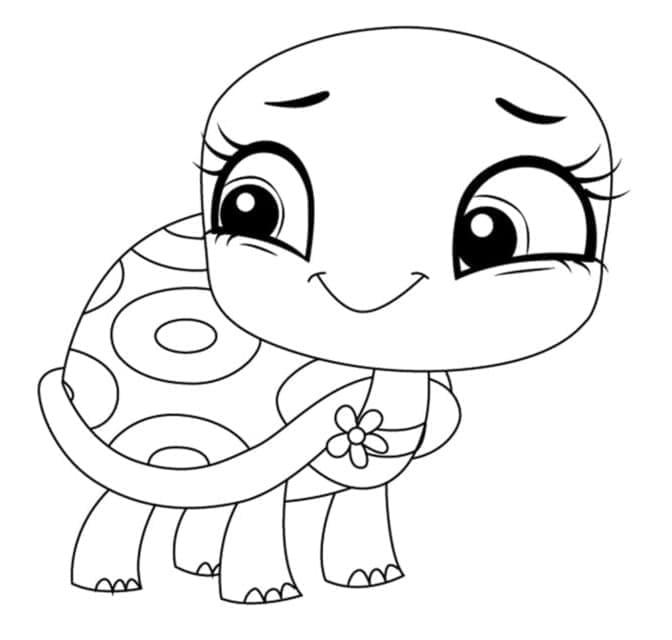 Littlest Pet Shop Olive Shellstein fargelegging