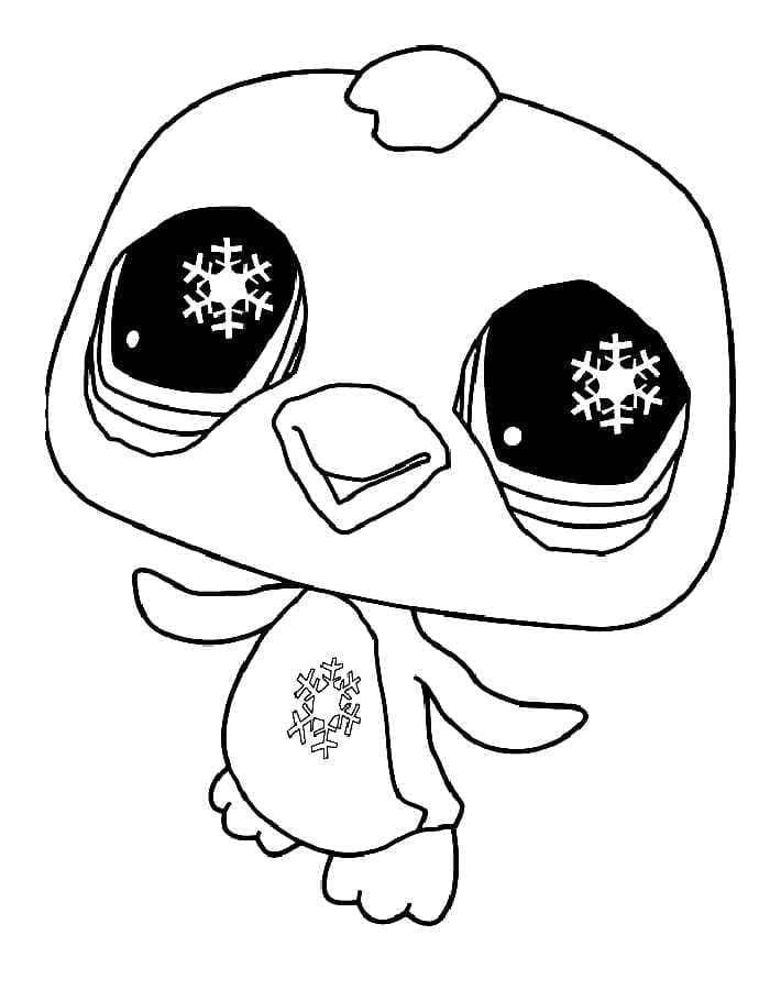 Littlest Pet Shop Pingvin fargelegging