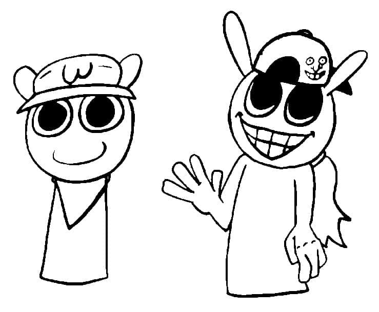 Mard fra Incredibox Sprunki fargelegging
