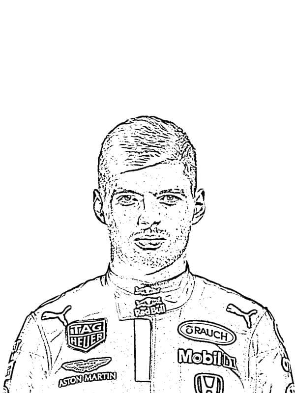 Max Verstappen fargelegging