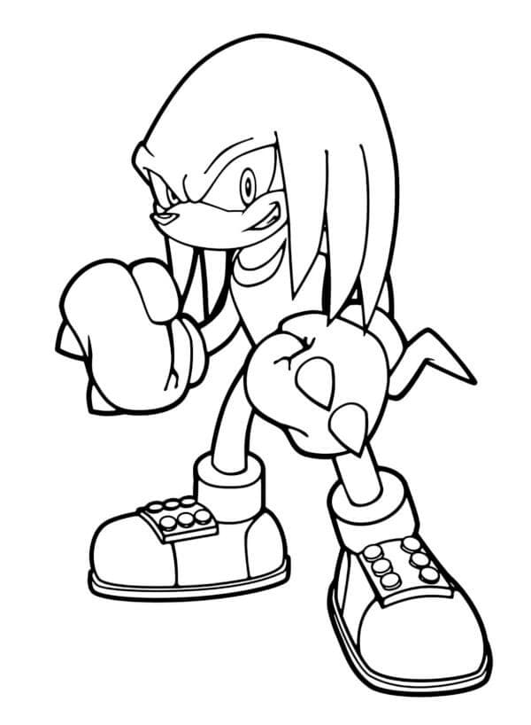 Morsomme Knuckles fargelegging Morsomme Knuckles fargelegging