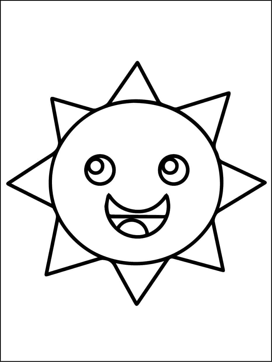 Mr. Sun fra Incredibox Sprunki fargelegging
