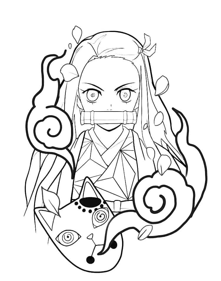 Nezuko Demon Slayer fargelegging