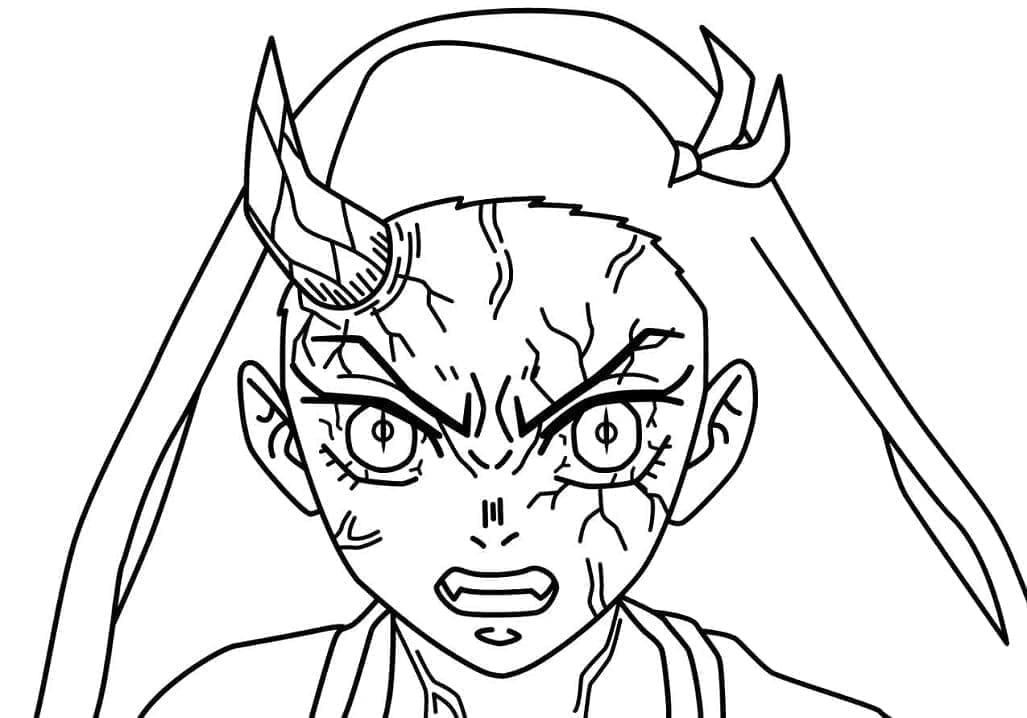 Nezuko Kamado in Anime Demon Slayer fargelegging