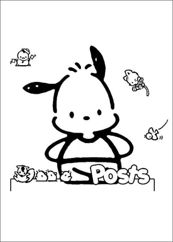 Nydelig Pochacco fargelegging Nydelig Pochacco fargelegging