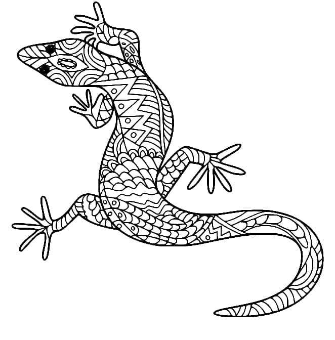 Øglezentangle fargelegging