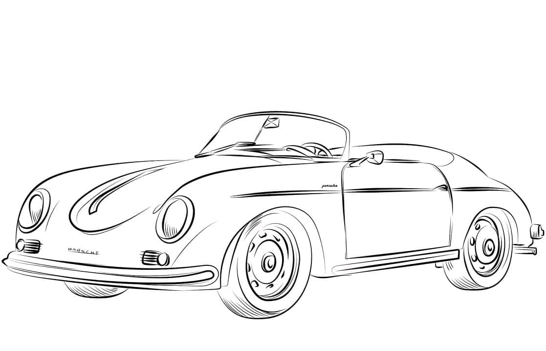 Oldtimer Porsche 356 Cabrio fargelegging