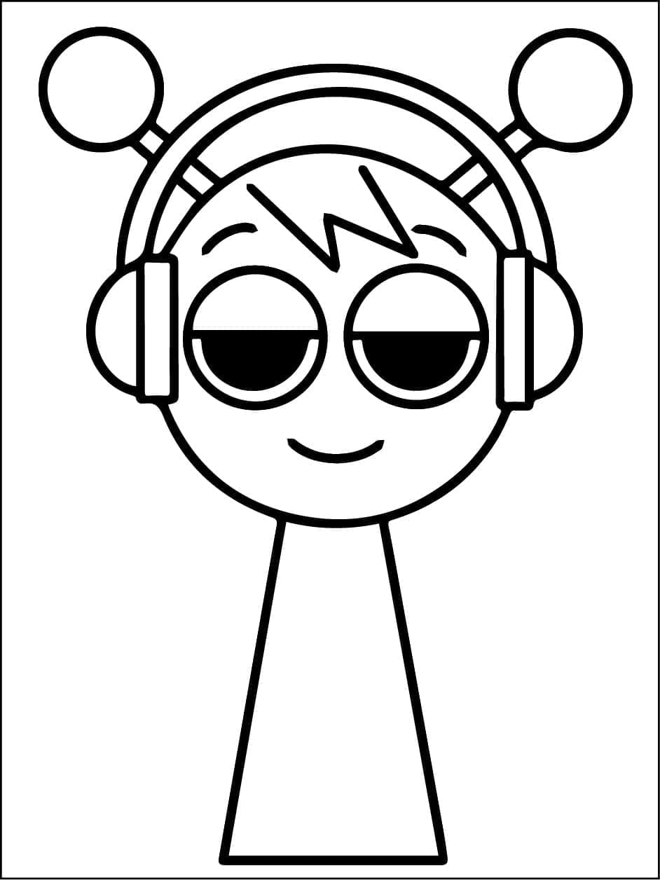 Oren fra Incredibox Sprunki fargelegging