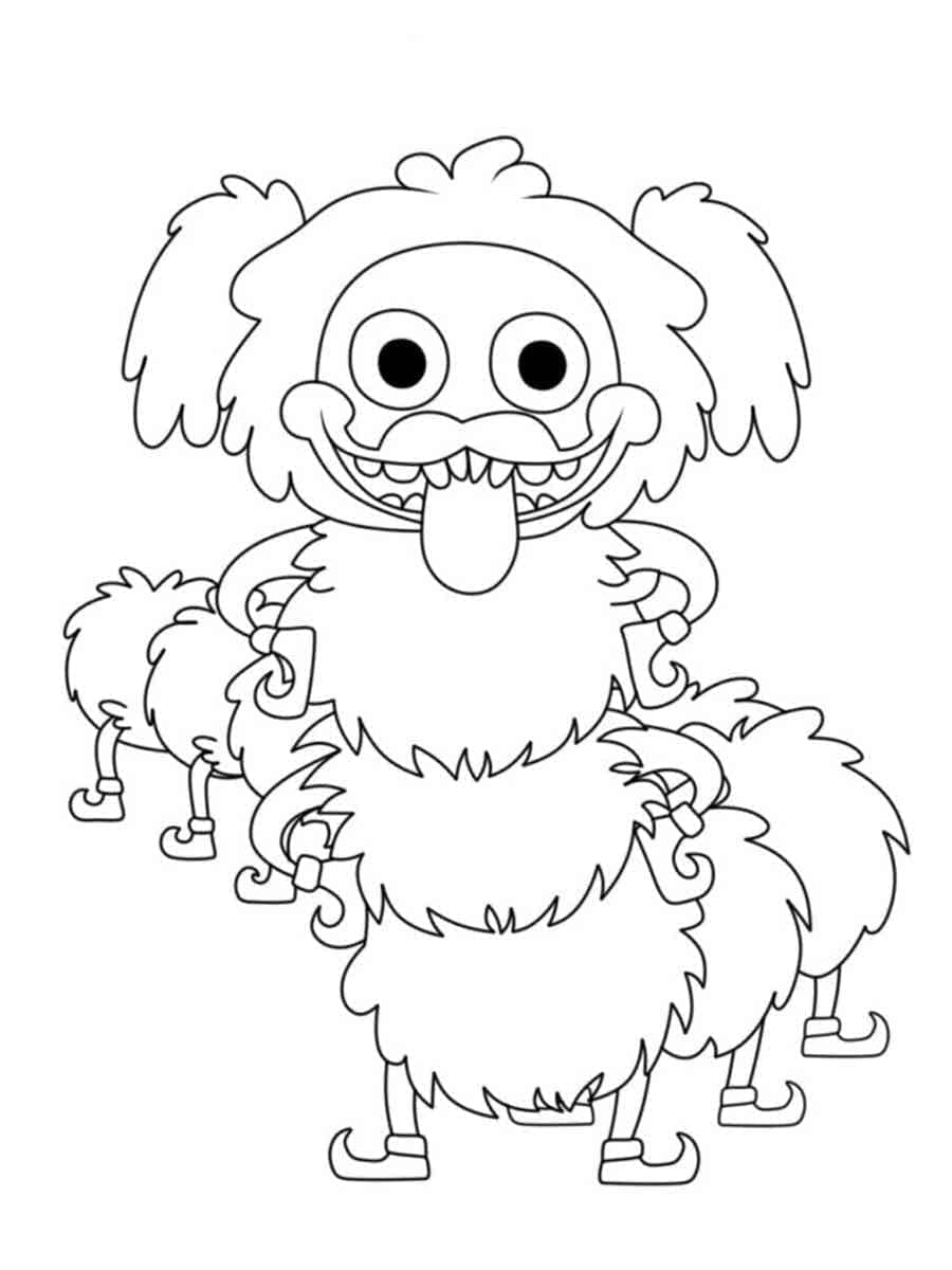 PJ Pug-a-Pillar fra Poppy Playtime fargelegging