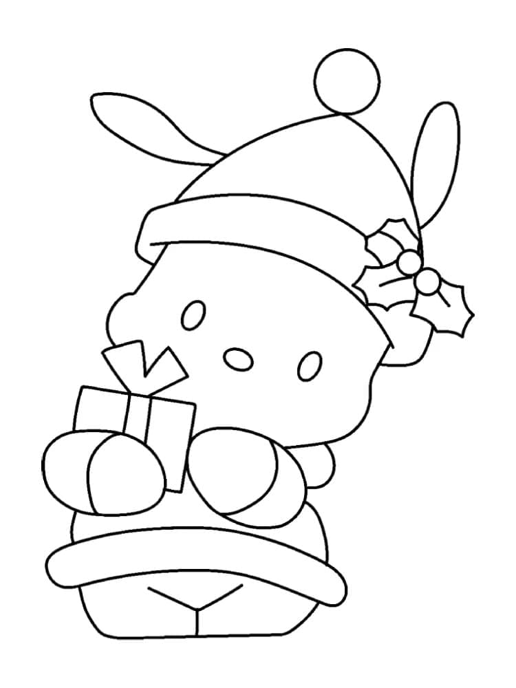 Pochacco i julen fargelegging Pochacco i julen fargelegging