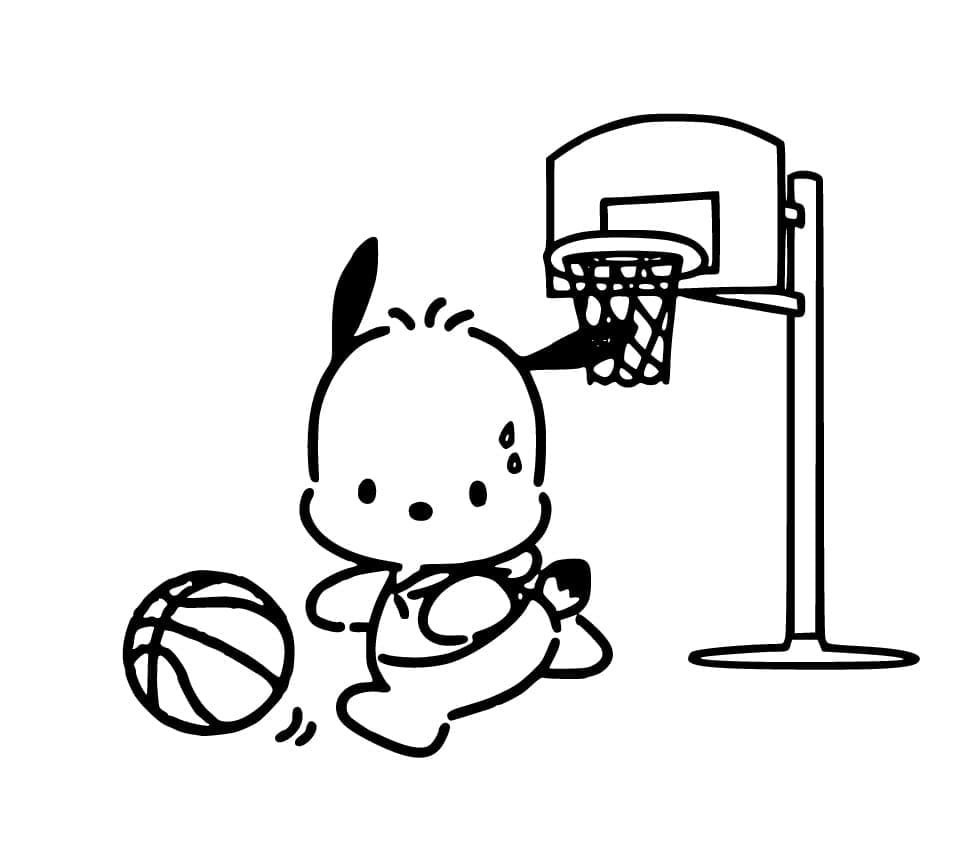 Pochacco spiller basketball fargelegging Pochacco spiller basketball fargelegging