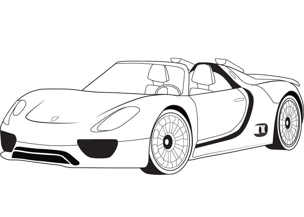 Porsche 918 Spyder Concept Car fargelegging