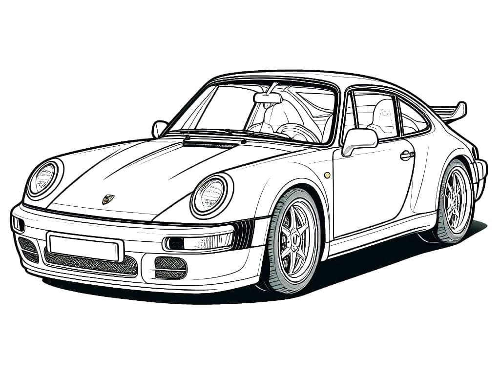 Porsche bilde til utskrift fargelegging