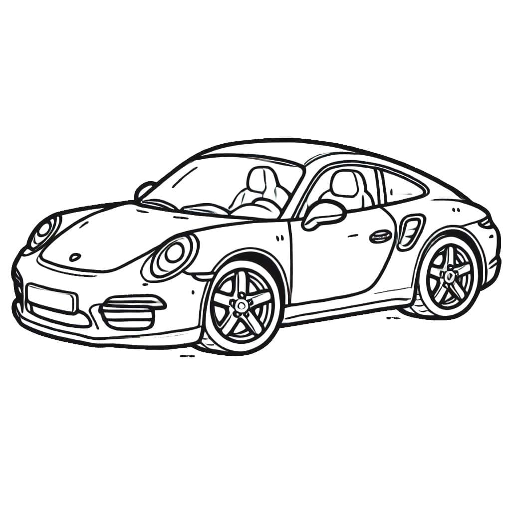 Porsche for 1-åringer fargelegging