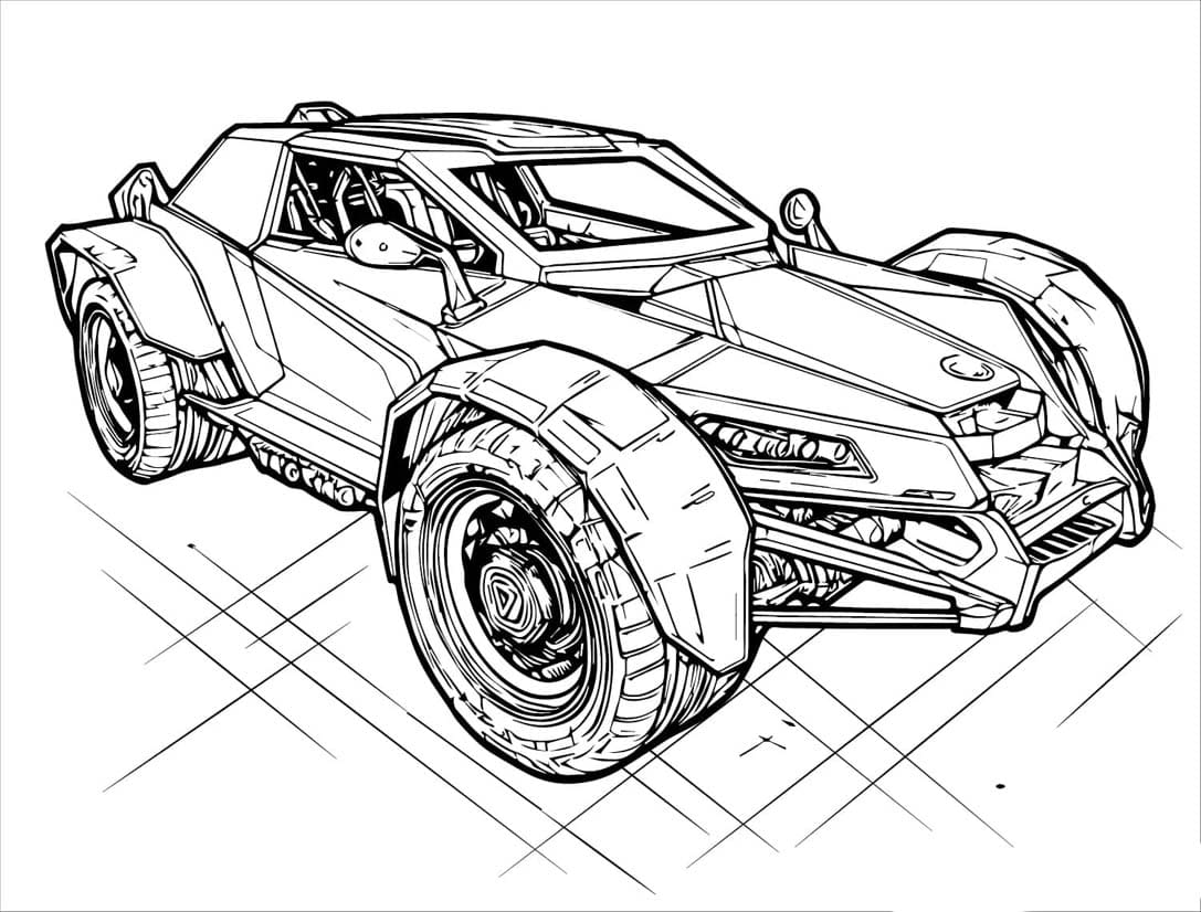 Rocket League plakat fargelegging