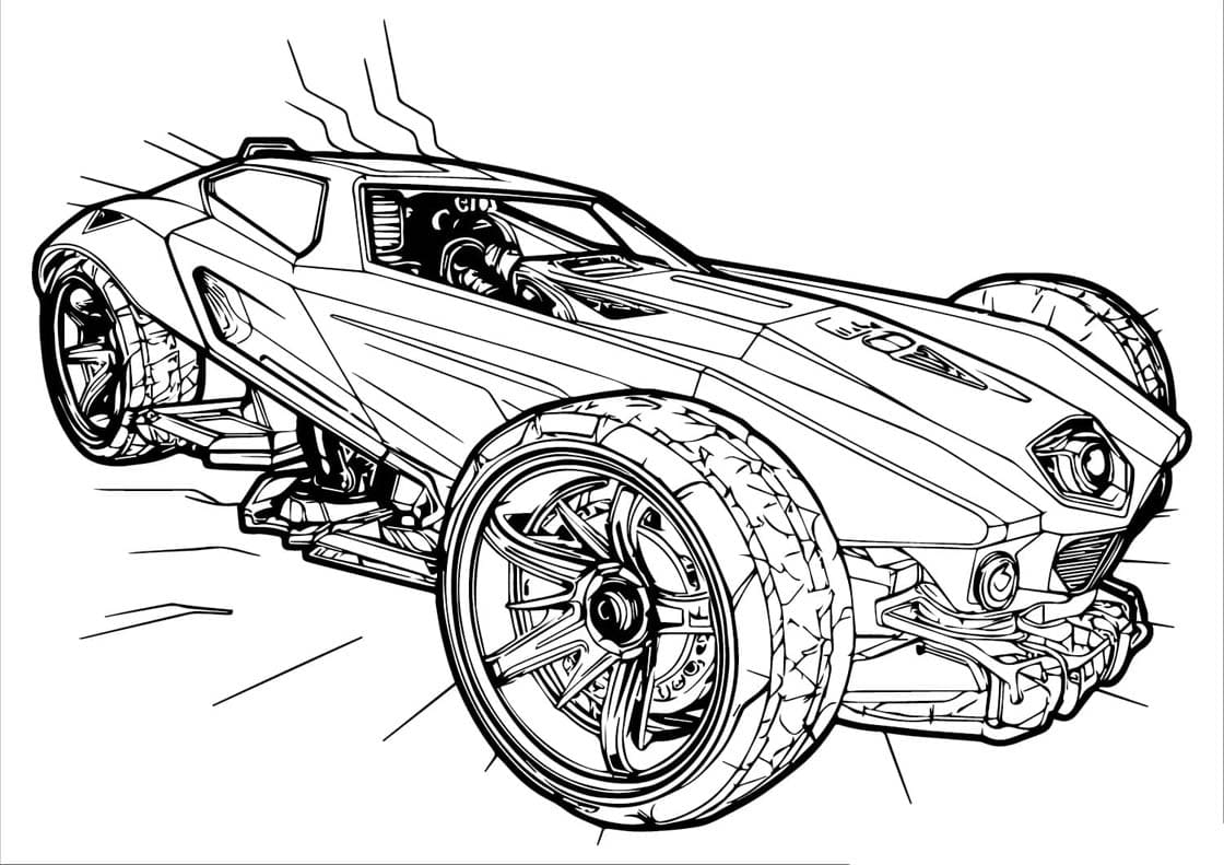 Rocket League utskrift gratis fargelegging