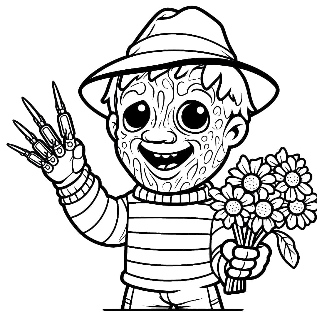 Sjarmerende Freddy Krueger fargelegging
