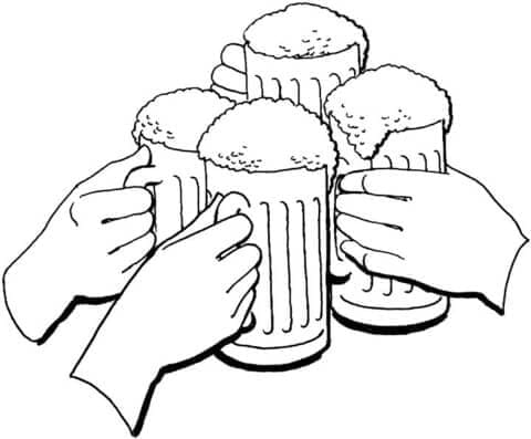 Skål for Oktoberfest fargelegging