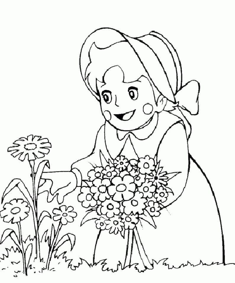 Skjønne Heidi fargelegging