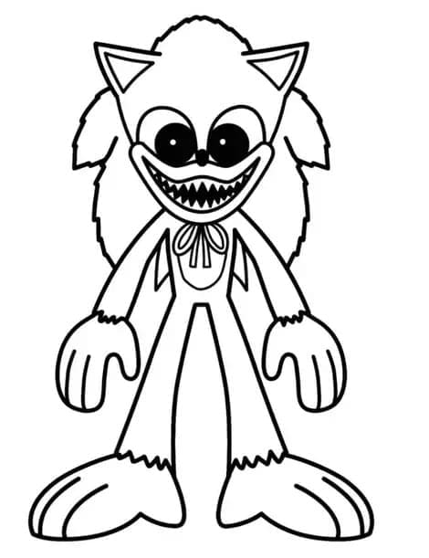 Sonic Huggy Wuggy bilde fargelegging